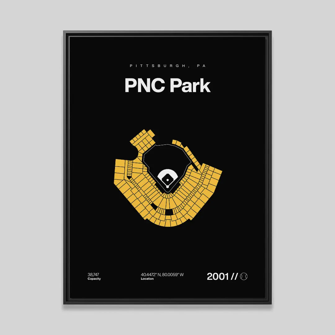 Pittsburgh Baseball Stadium Bold Canvas Art