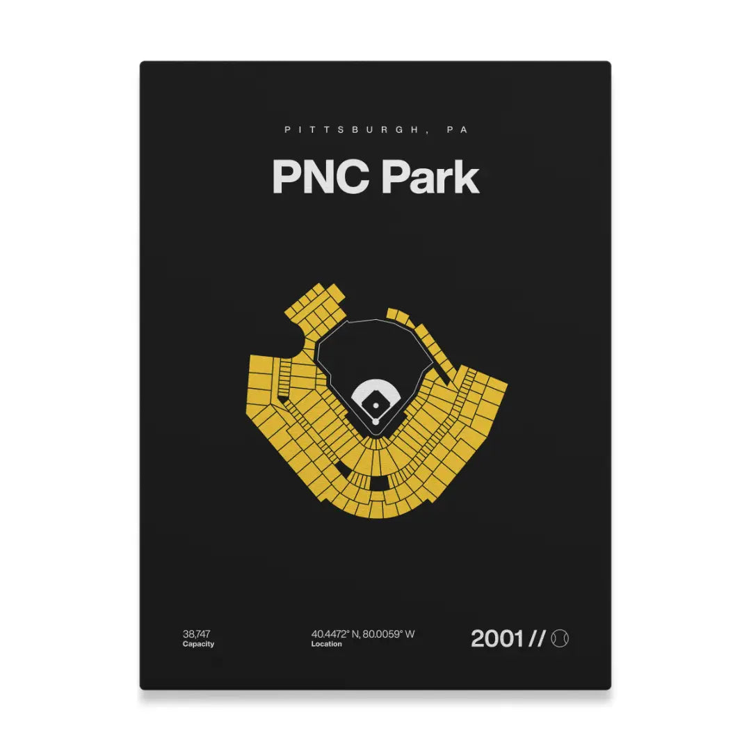 Pittsburgh Baseball Stadium Bold Canvas Art