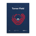 Atlanta Baseball Retro Stadium Bold Canvas Art