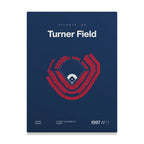 Atlanta Baseball Retro Stadium Bold Canvas Art