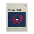 Atlanta Baseball Retro Stadium Canvas Art