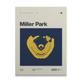 Milwaukee Baseball Retro Stadium Canvas Art