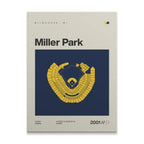 Milwaukee Baseball Retro Stadium Canvas Art