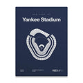 New York Baseball Retro Stadium Bold Canvas Art