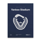 New York Baseball Retro Stadium Bold Canvas Art