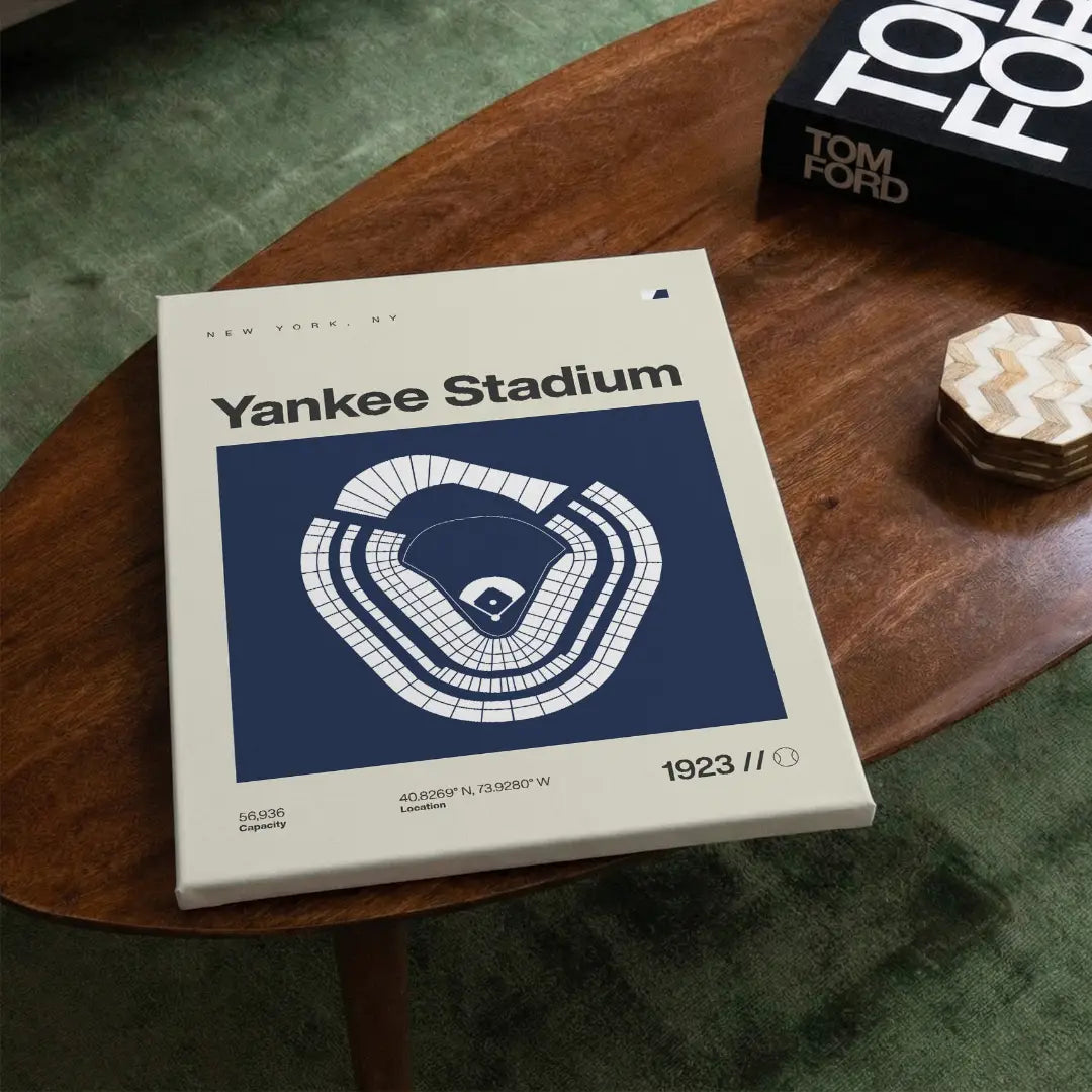 New York Baseball Retro Stadium Canvas Art