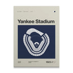 New York Baseball Retro Stadium Canvas Art