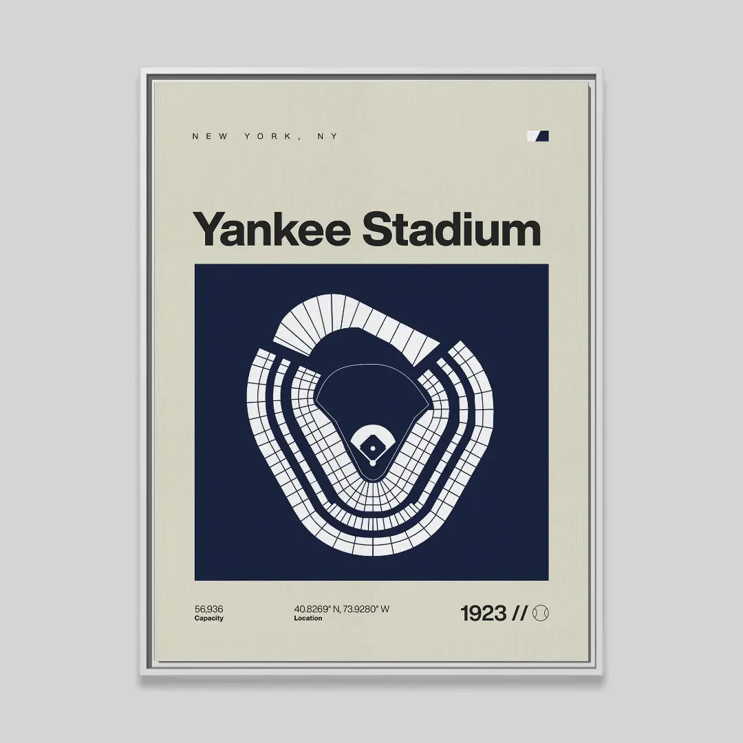 New York Baseball Retro Stadium Canvas Art