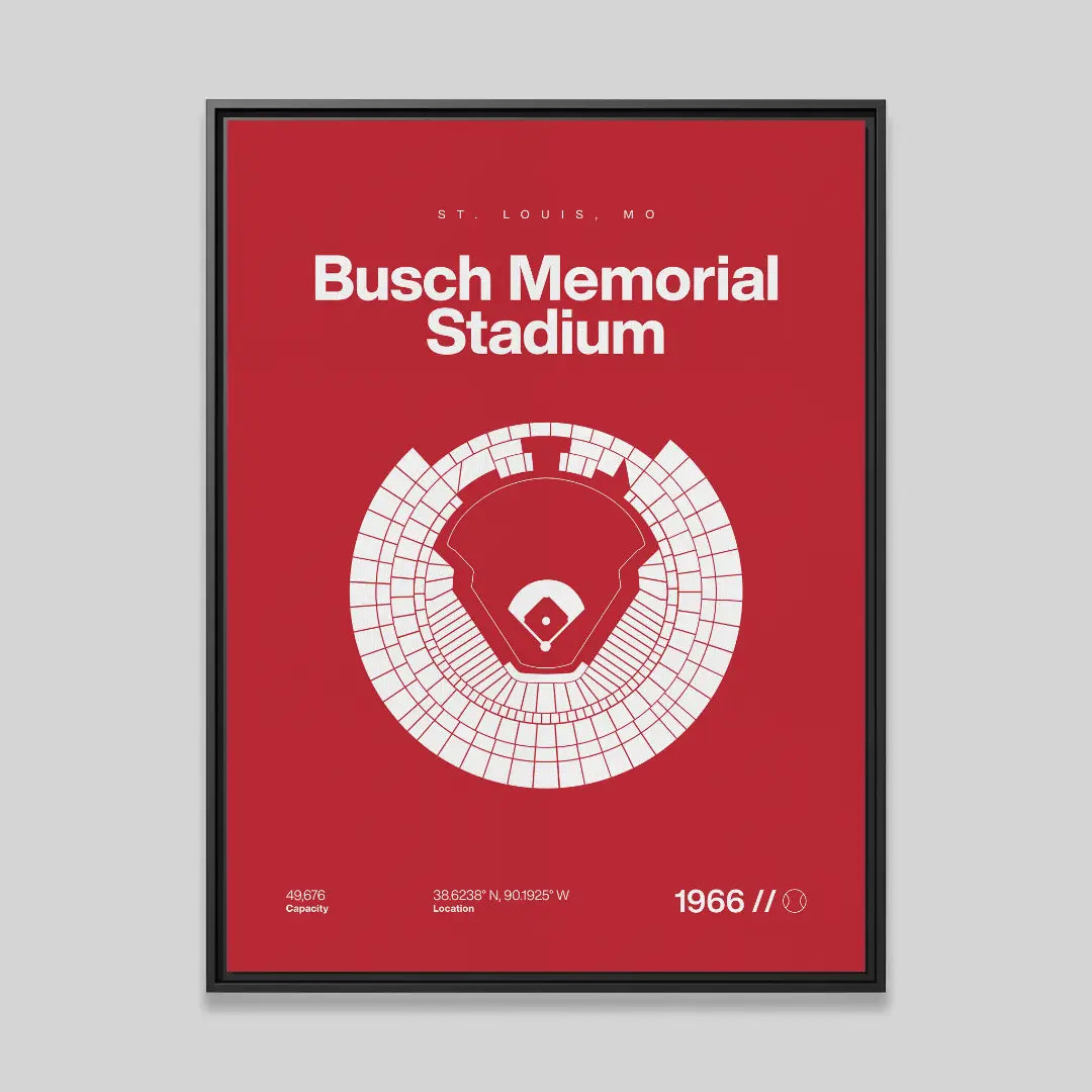 St. Louis Baseball Retro Stadium Bold Canvas Art