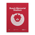St. Louis Baseball Retro Stadium Bold Canvas Art