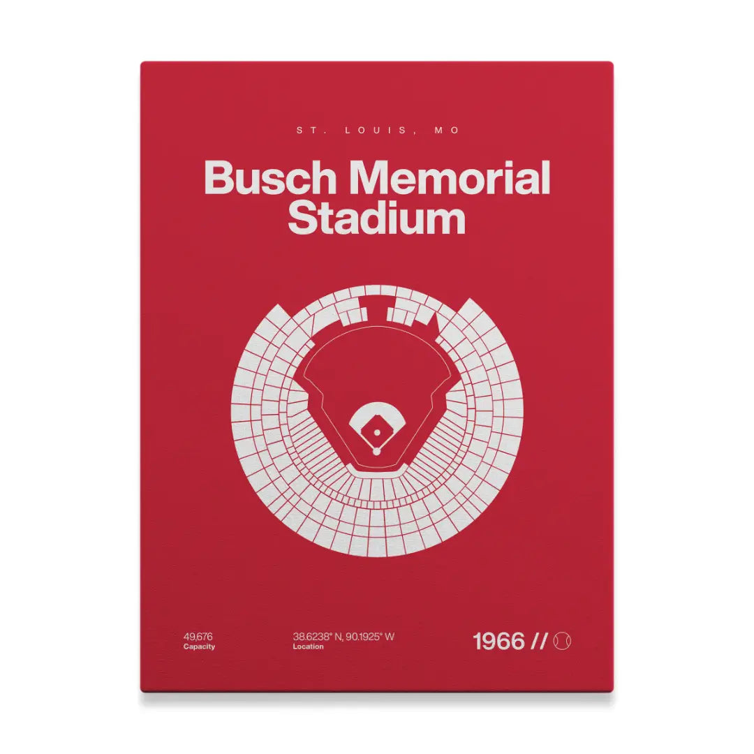 St. Louis Baseball Retro Stadium Bold Canvas Art