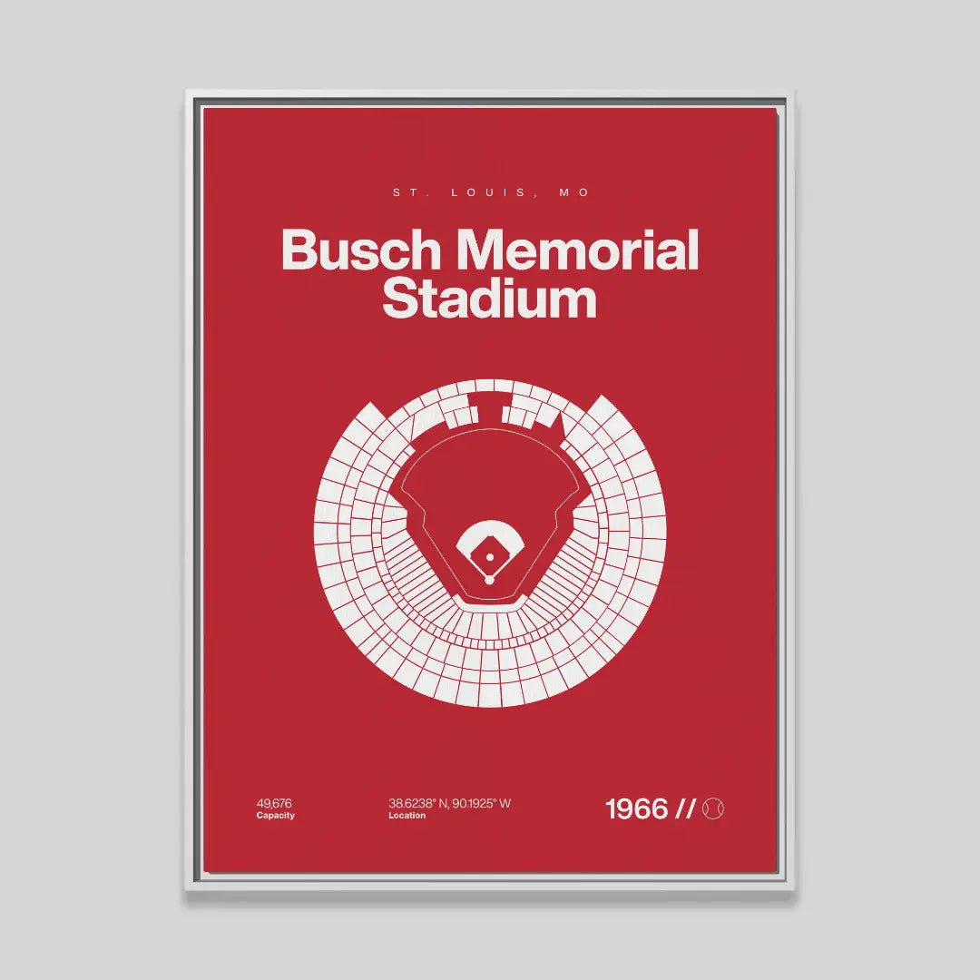 St. Louis Baseball Retro Stadium Bold Canvas Art