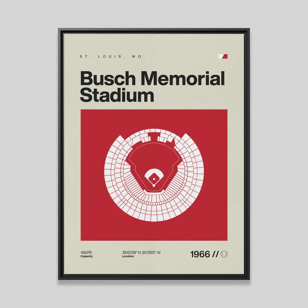 St. Louis Baseball Retro Stadium Canvas Art