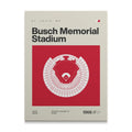 St. Louis Baseball Retro Stadium Canvas Art
