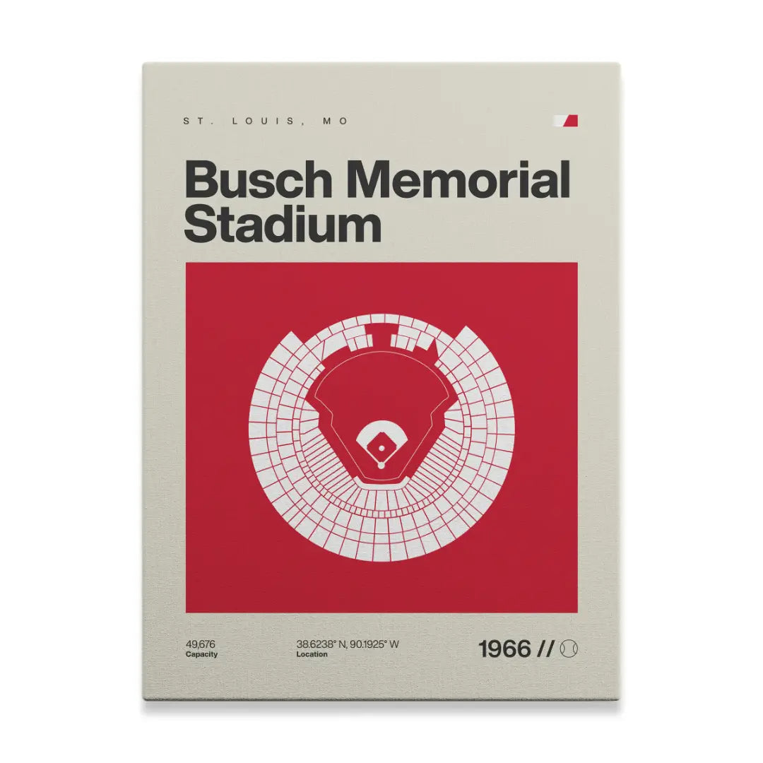 St. Louis Baseball Retro Stadium Canvas Art