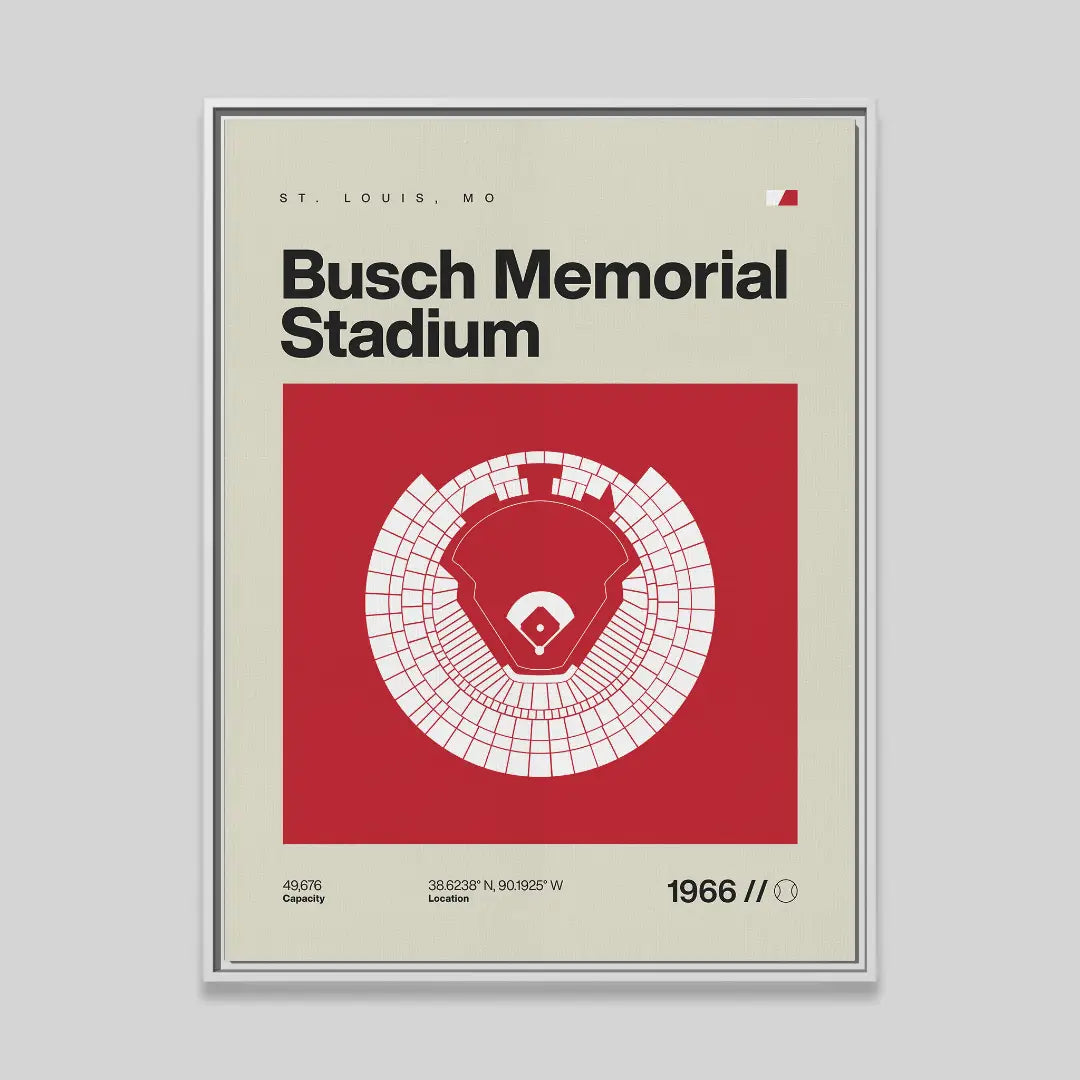 St. Louis Baseball Retro Stadium Canvas Art