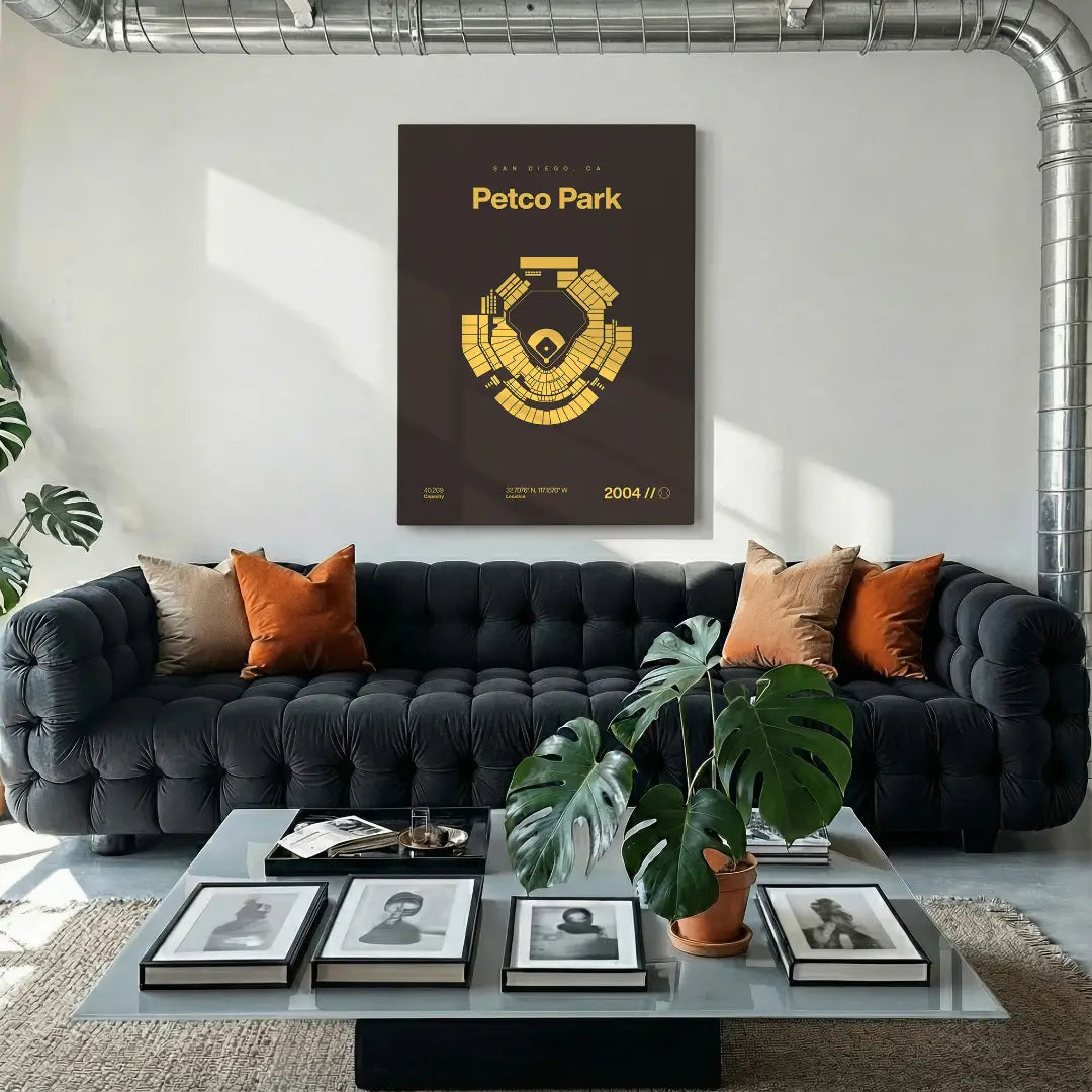 San Diego Baseball Stadium Bold Canvas Art