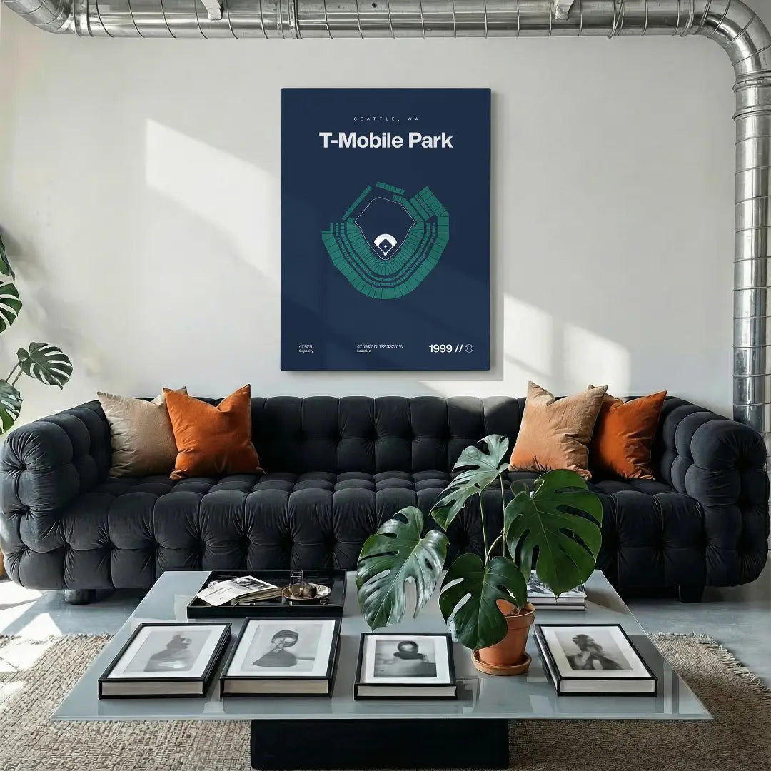 Seattle Baseball Stadium Bold Canvas Art