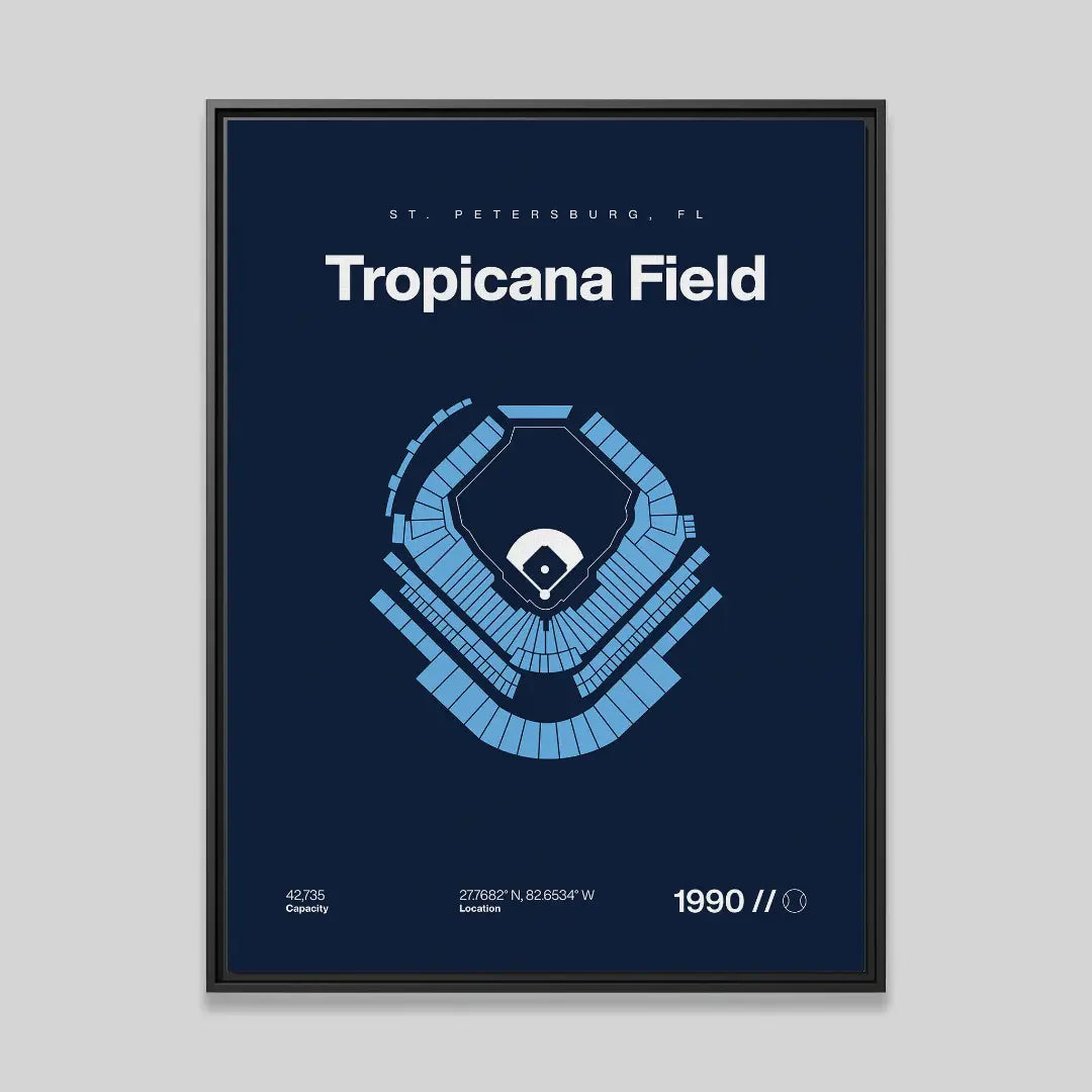Tampa Bay Baseball Stadium Bold Canvas Art