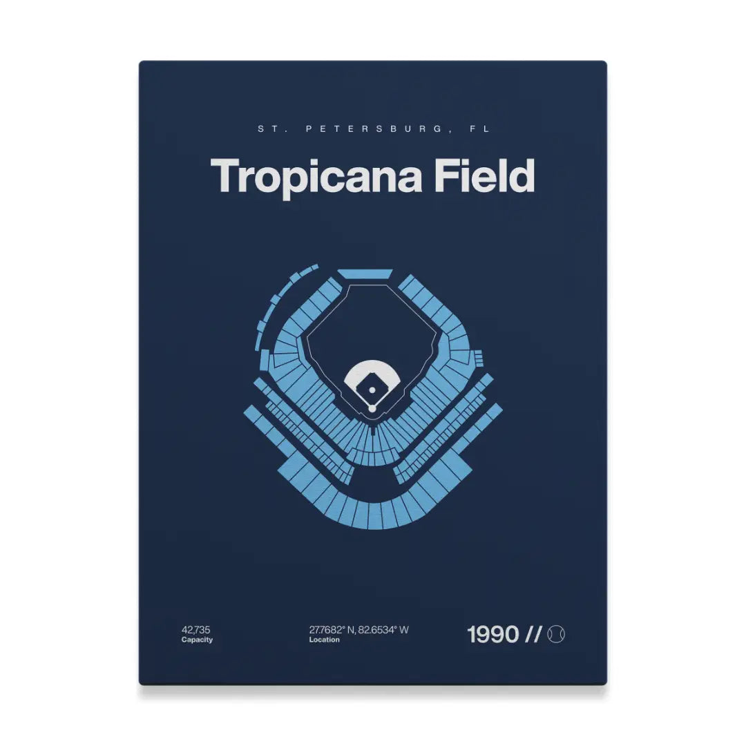 Tampa Bay Baseball Stadium Bold Canvas Art