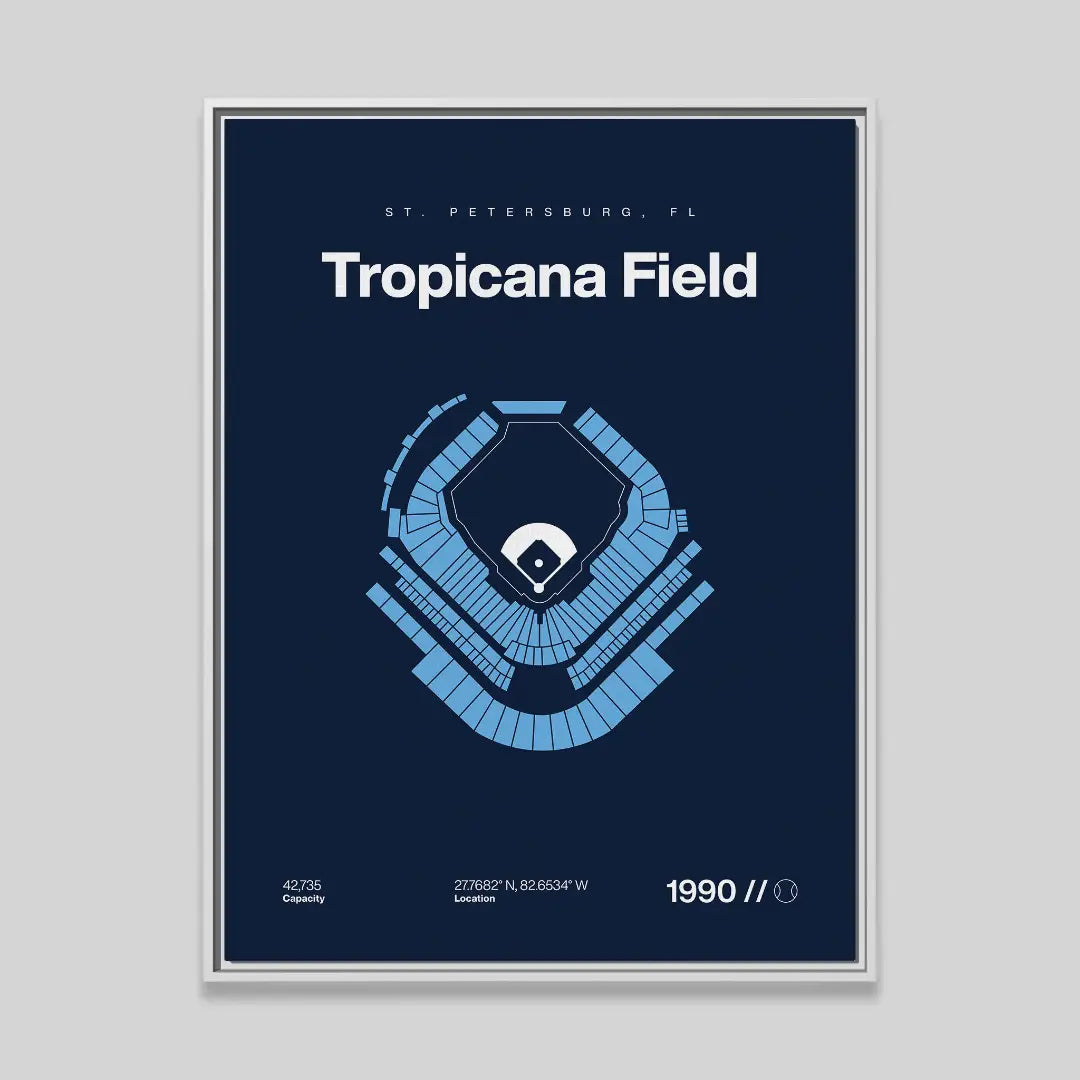 Tampa Bay Baseball Stadium Bold Canvas Art