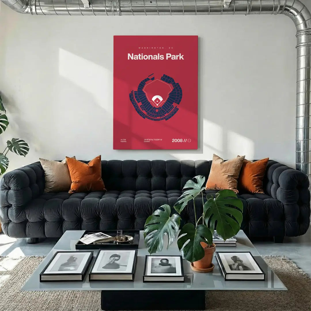Washington Baseball Stadium Bold Canvas Art