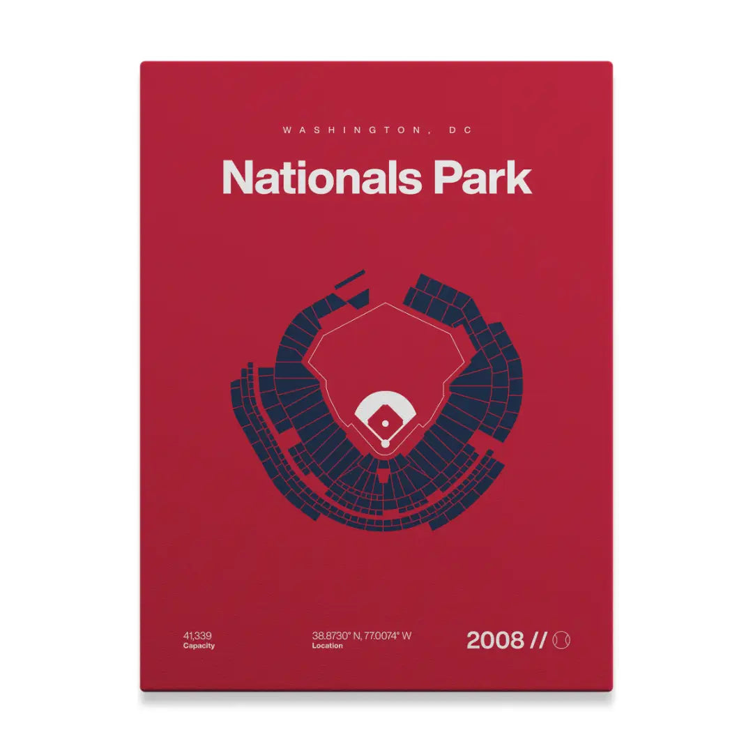 Washington Baseball Stadium Bold Canvas Art