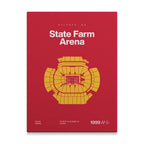Atlanta Basketball Arena Bold Canvas Art
