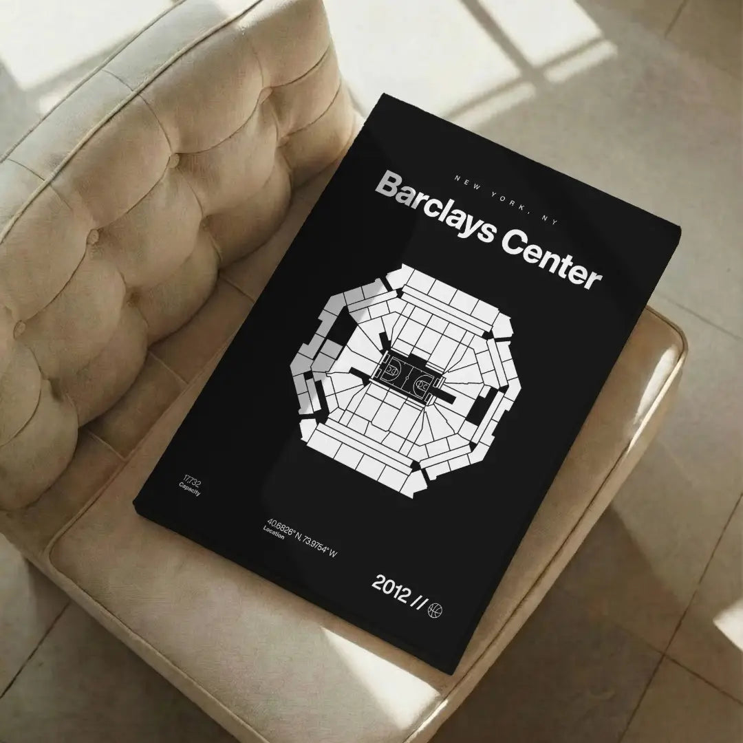 Brooklyn Basketball Arena Bold Canvas Art
