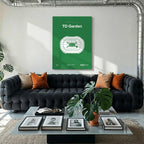 Boston Basketball Arena Bold Canvas Art