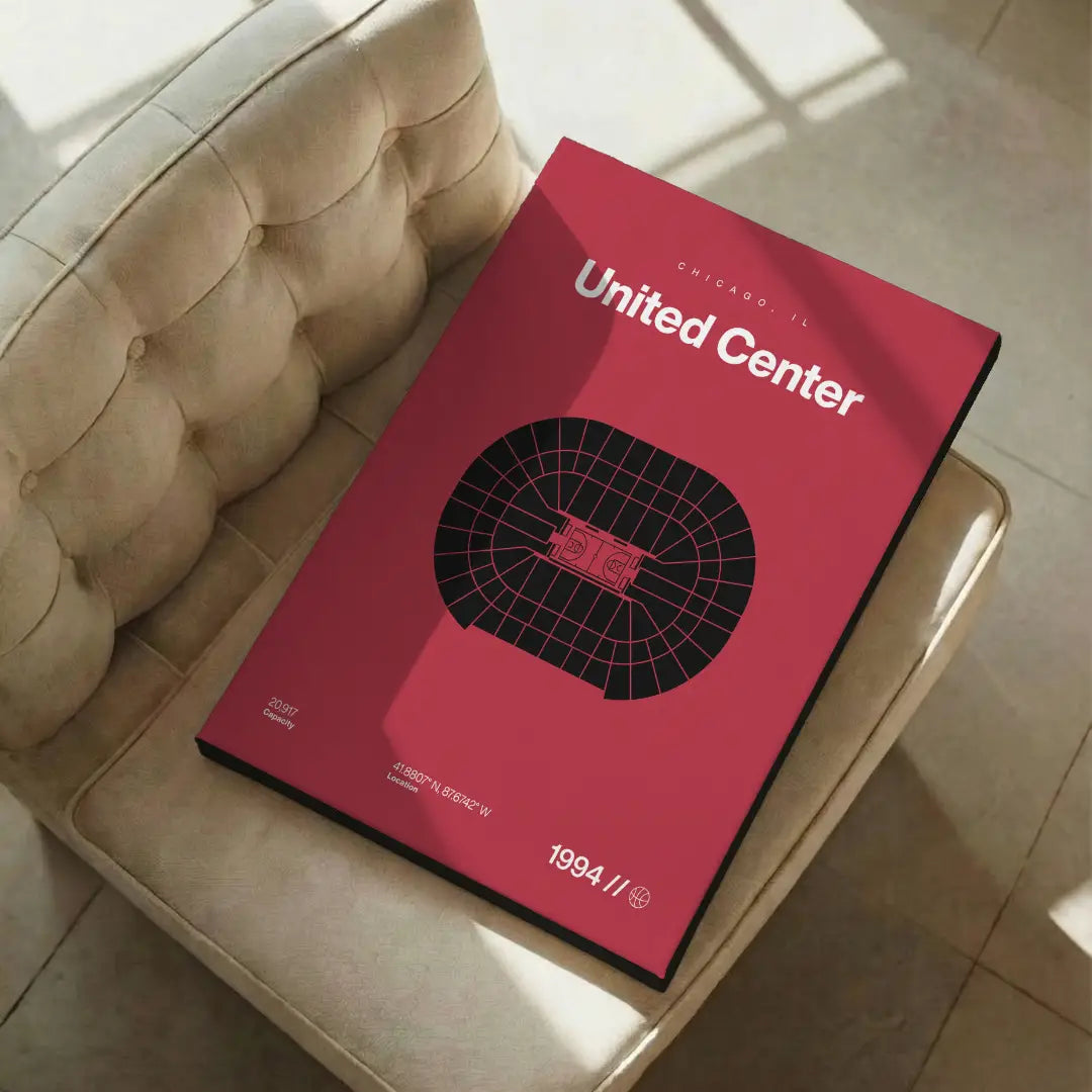 Chicago Basketball Arena Bold Canvas Art