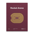 Cleveland Basketball Arena Bold Canvas Art