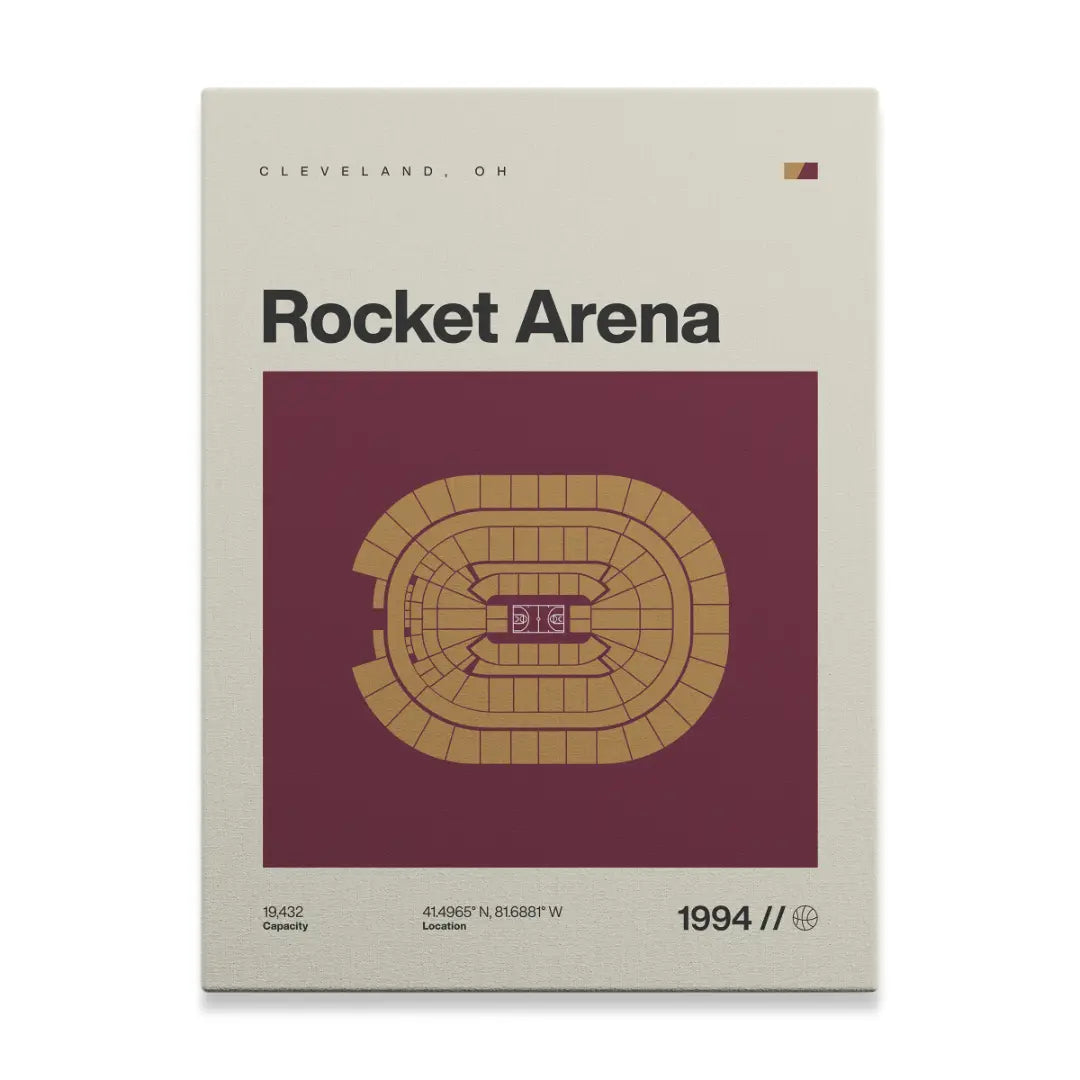 Cleveland Basketball Arena Canvas Art