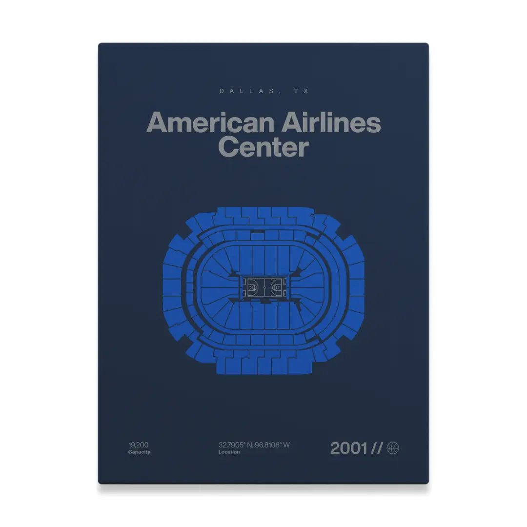 Dallas Basketball Arena Bold Canvas Art