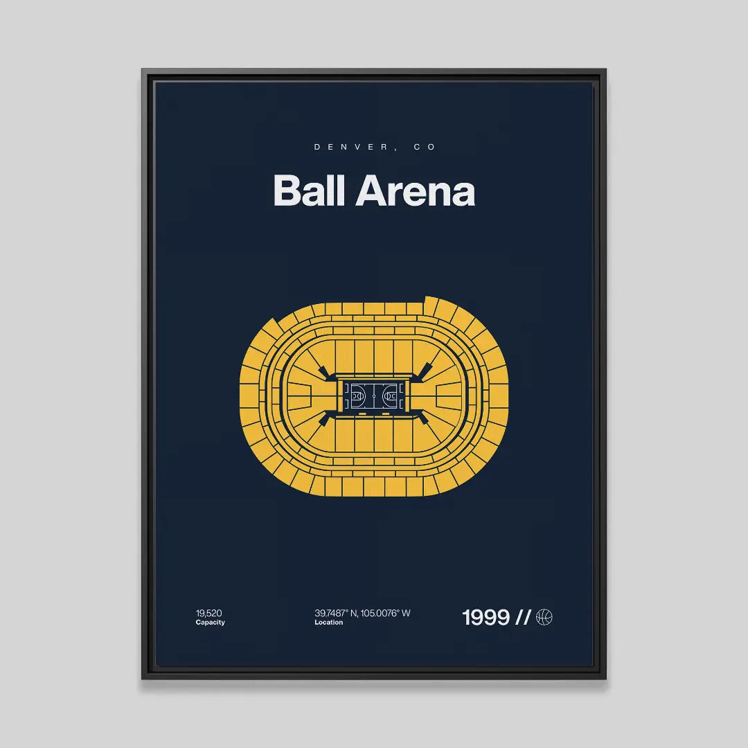 Denver Basketball Arena Bold Canvas Art