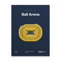 Denver Basketball Arena Bold Canvas Art
