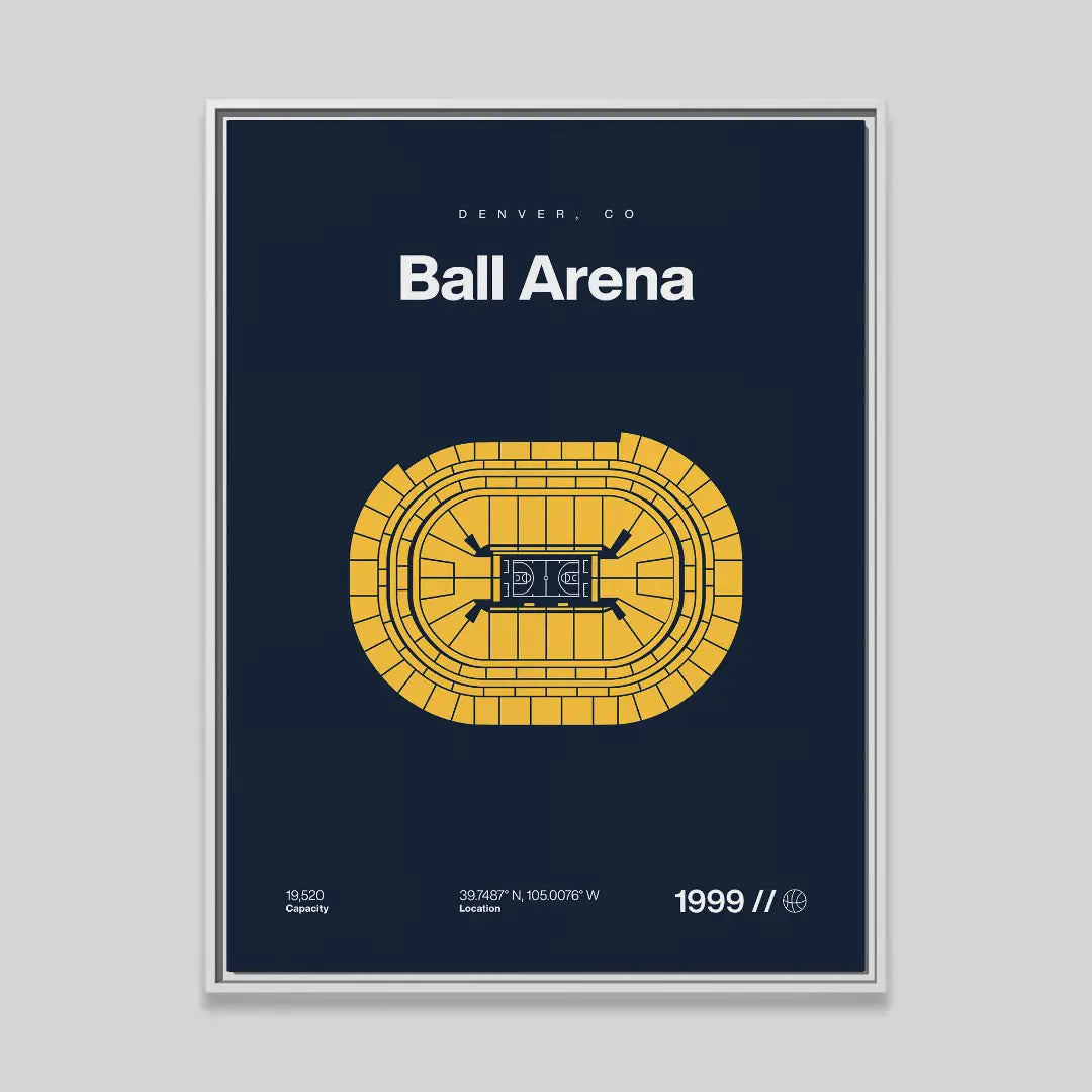 Denver Basketball Arena Bold Canvas Art