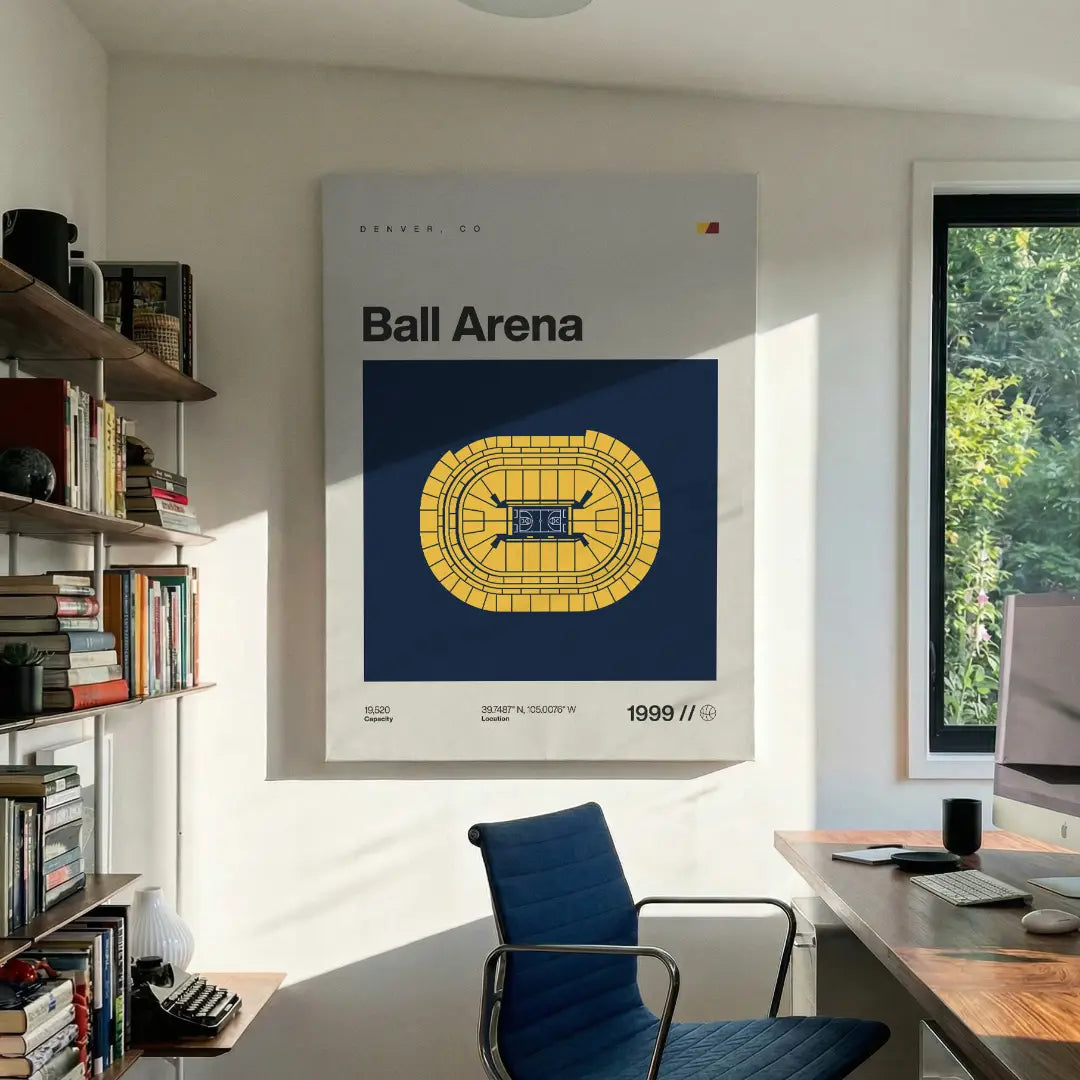 Denver Basketball Arena Canvas Art