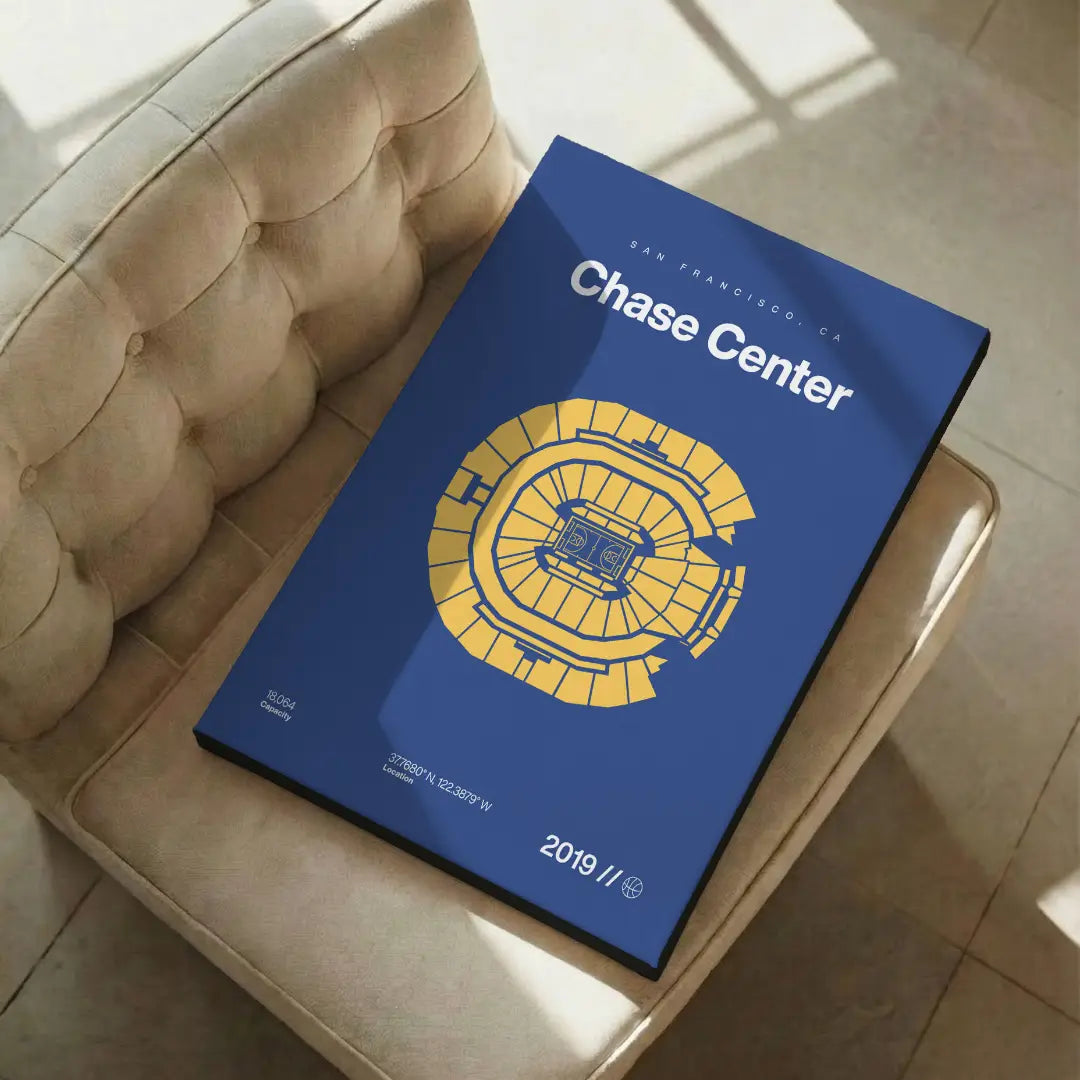 Golden State Basketball Arena Bold Canvas Art