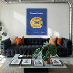 Golden State Basketball Arena Bold Canvas Art