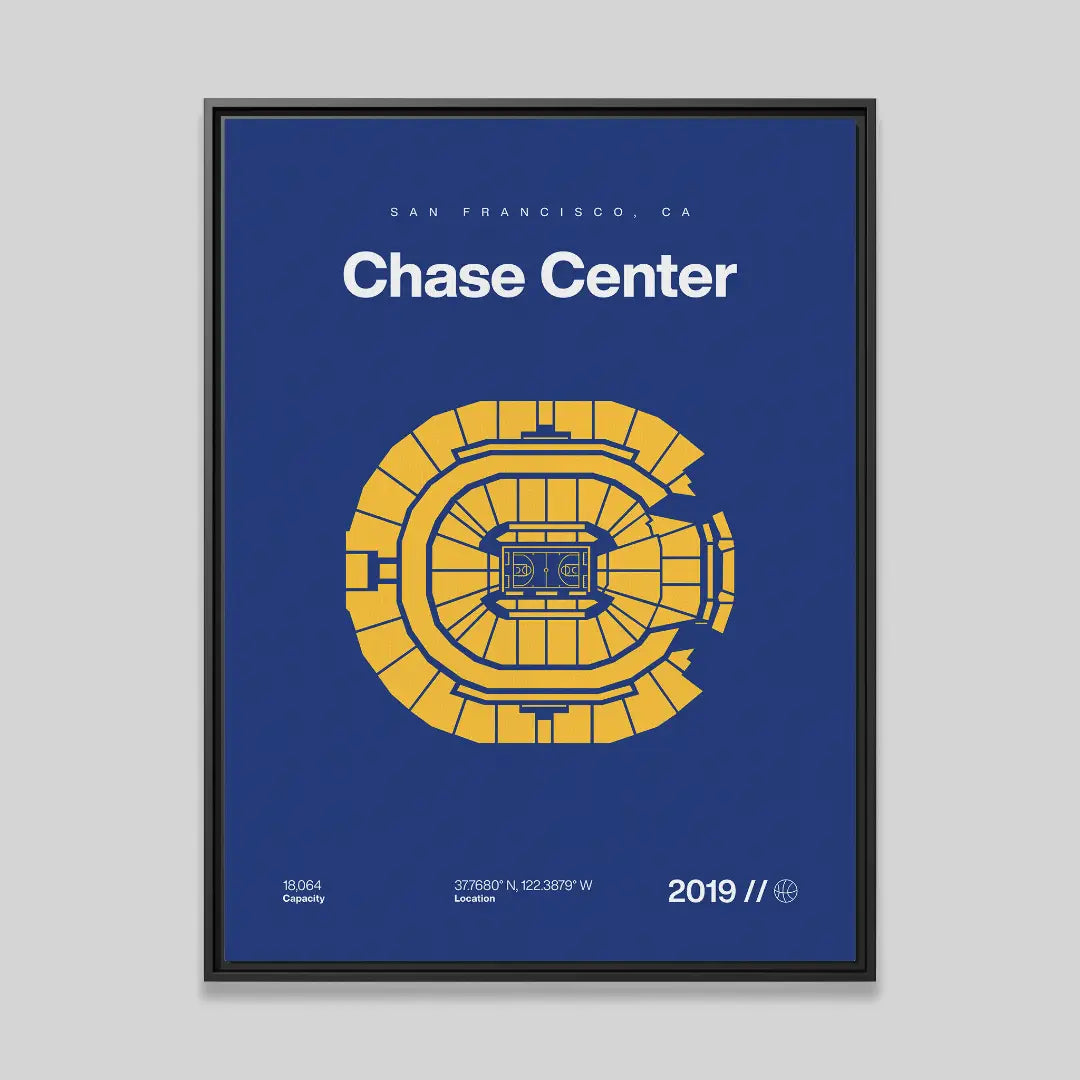 Golden State Basketball Arena Bold Canvas Art
