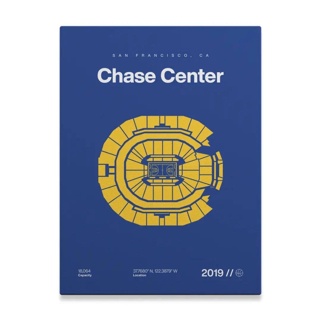 Golden State Basketball Arena Bold Canvas Art