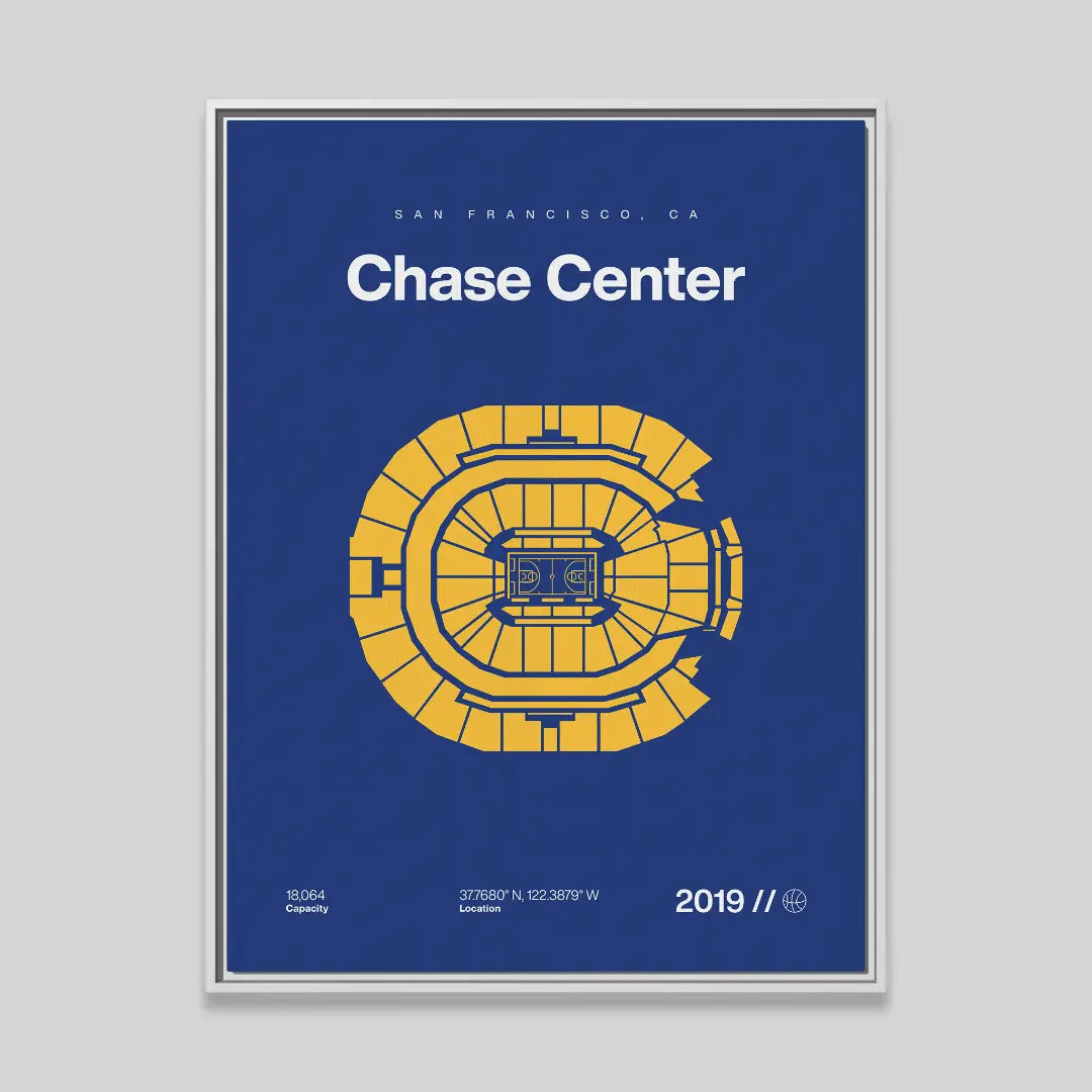 Golden State Basketball Arena Bold Canvas Art