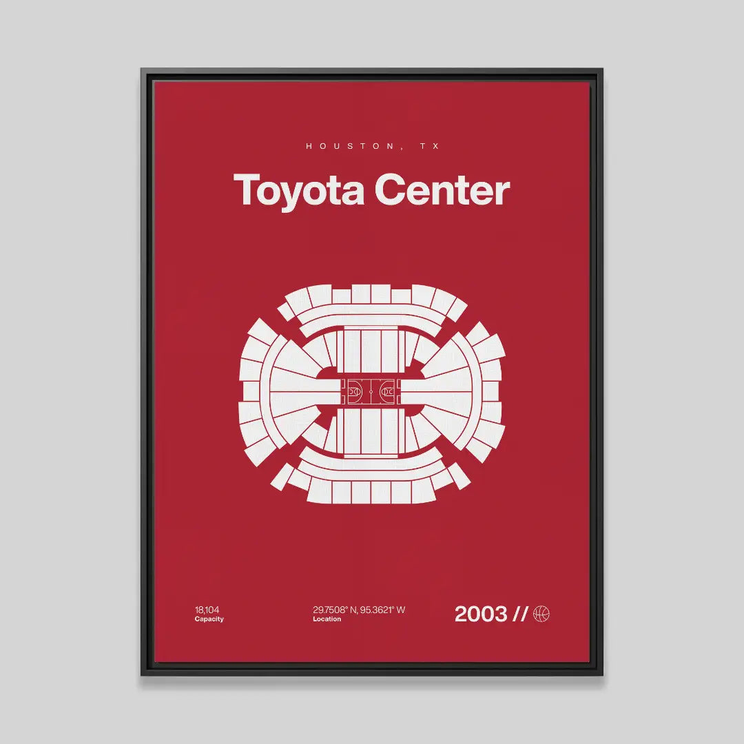Houston Basketball Arena Bold Canvas Art