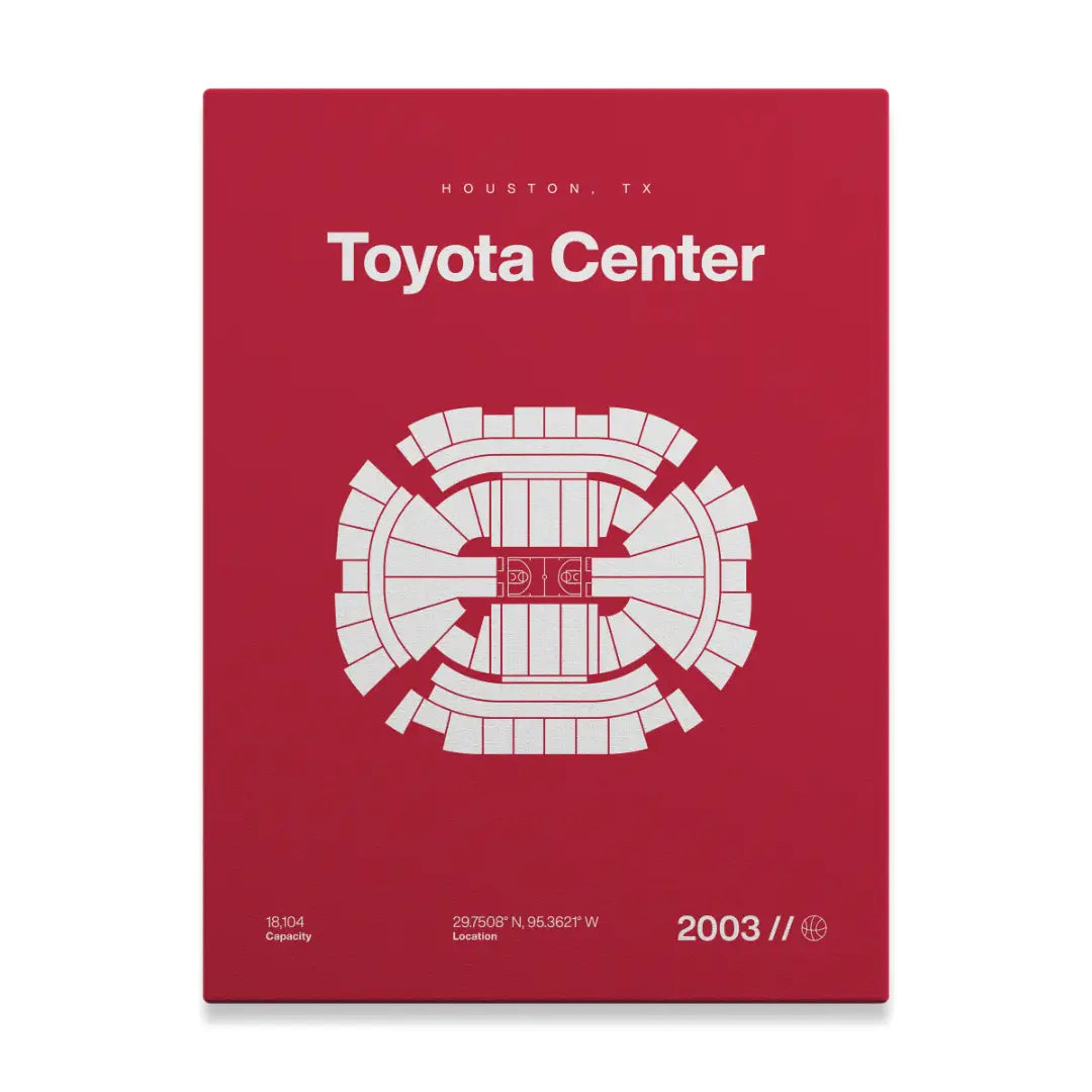 Houston Basketball Arena Bold Canvas Art