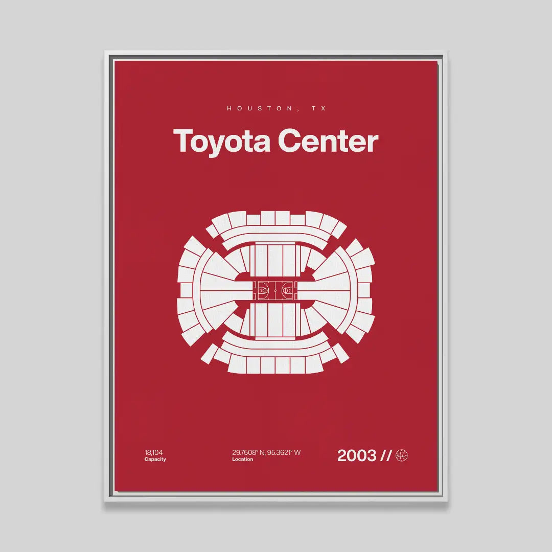 Houston Basketball Arena Bold Canvas Art