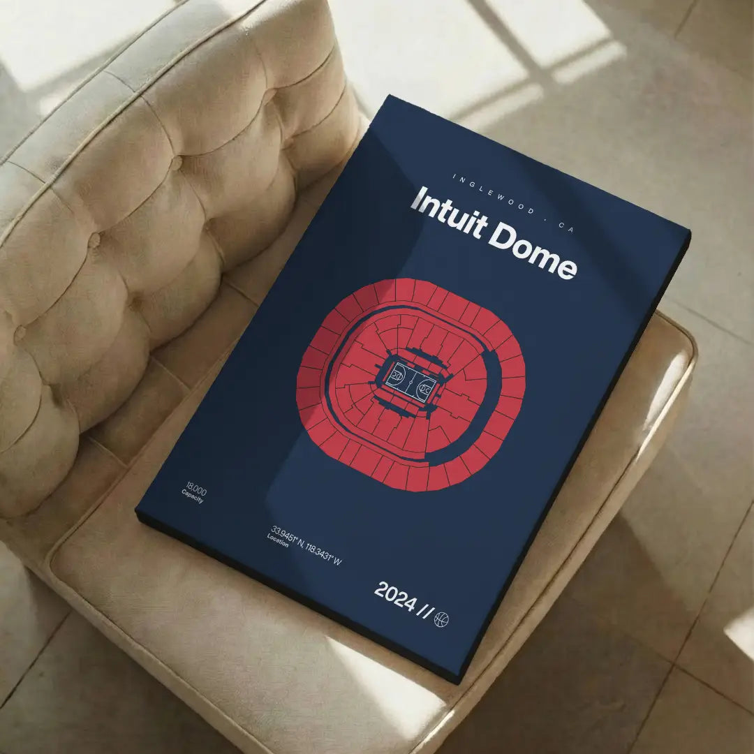 Los Angeles Basketball Arena Bold Canvas Art