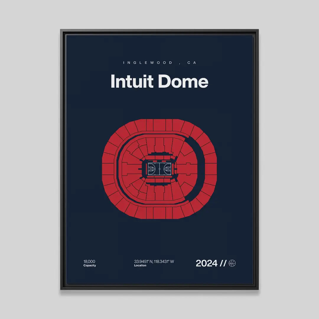 Los Angeles Basketball Arena Bold Canvas Art