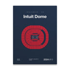Los Angeles Basketball Arena Bold Canvas Art
