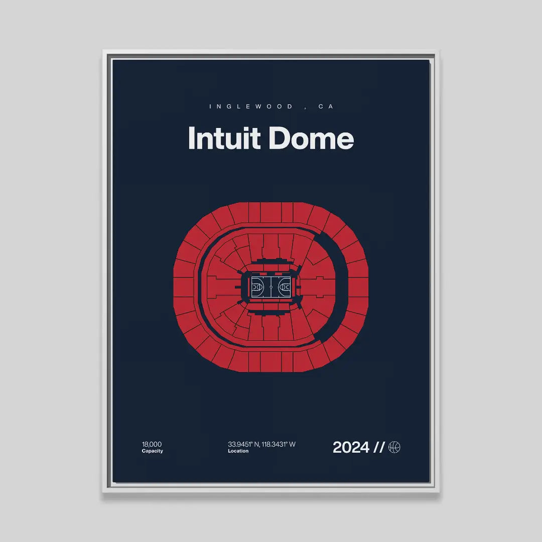 Los Angeles Basketball Arena Bold Canvas Art